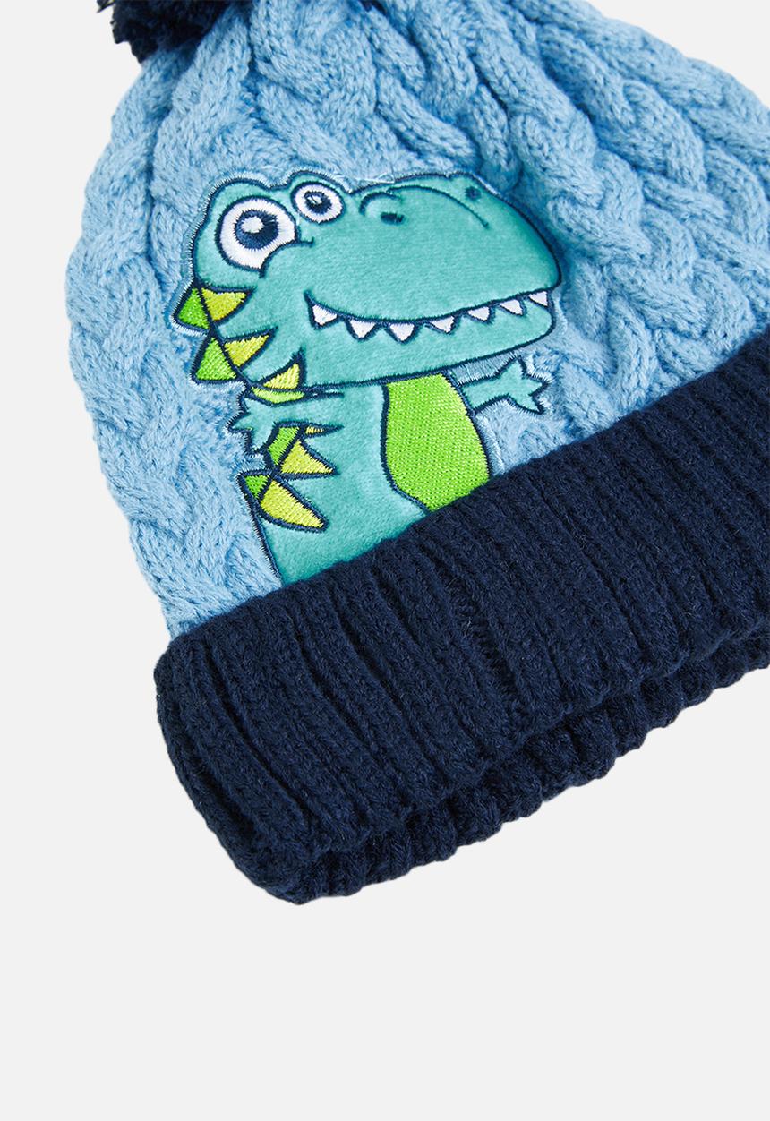 Character Group - 2 piece turn up beanie & glove set - dino-mite