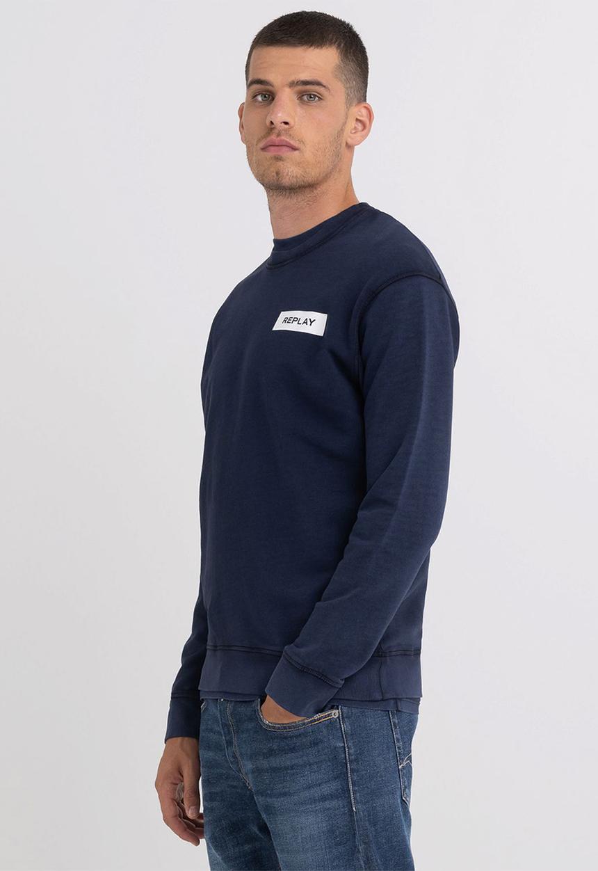 Replay - Organic cotton sweatshirt - blue