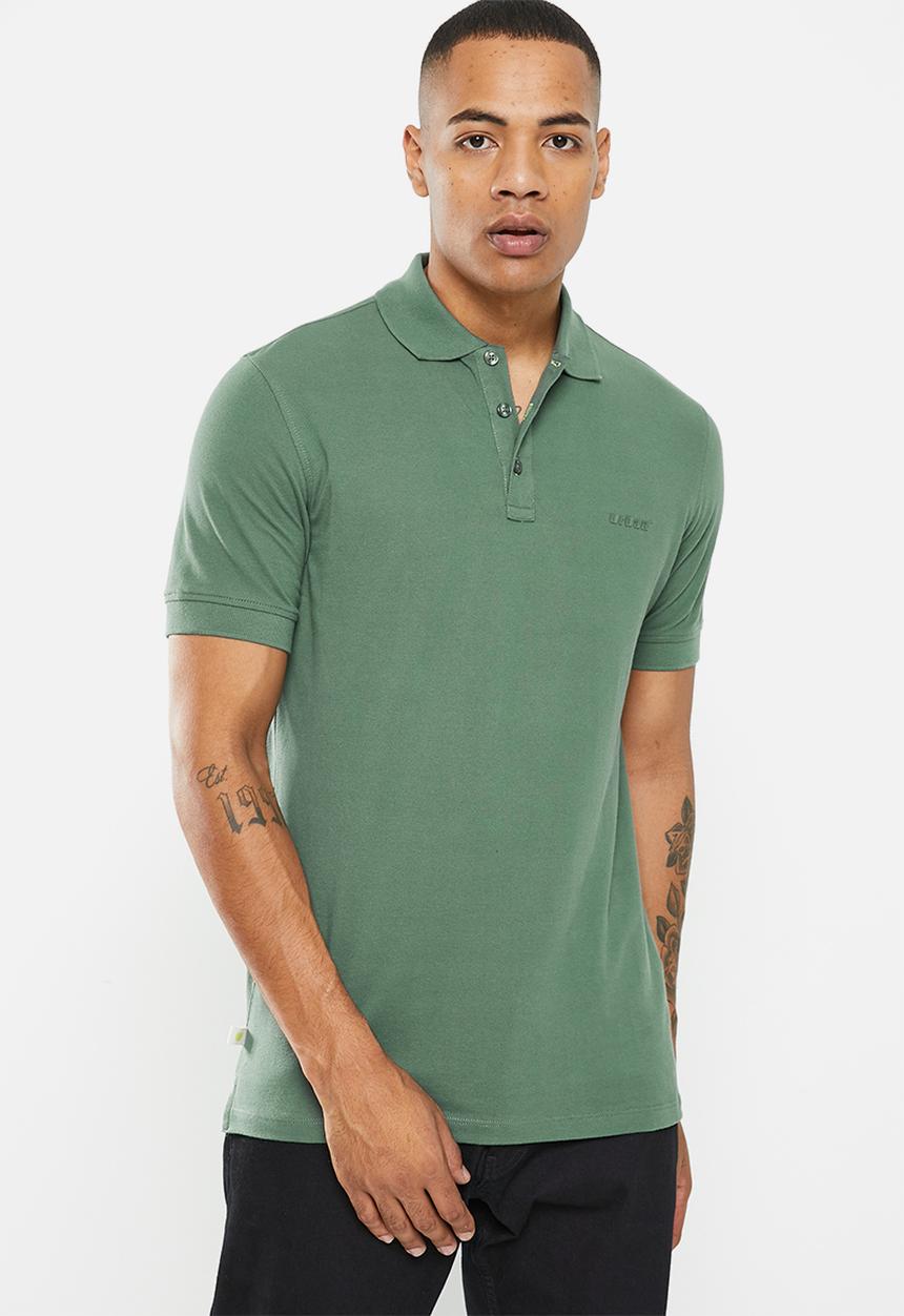 urban° - Mens urban core pique golfer - dark forest