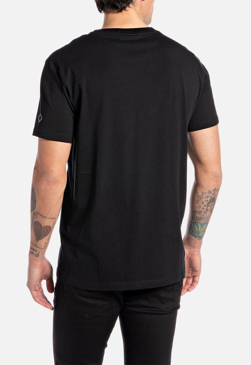 Replay - Jersey t-shirt with optical print - black