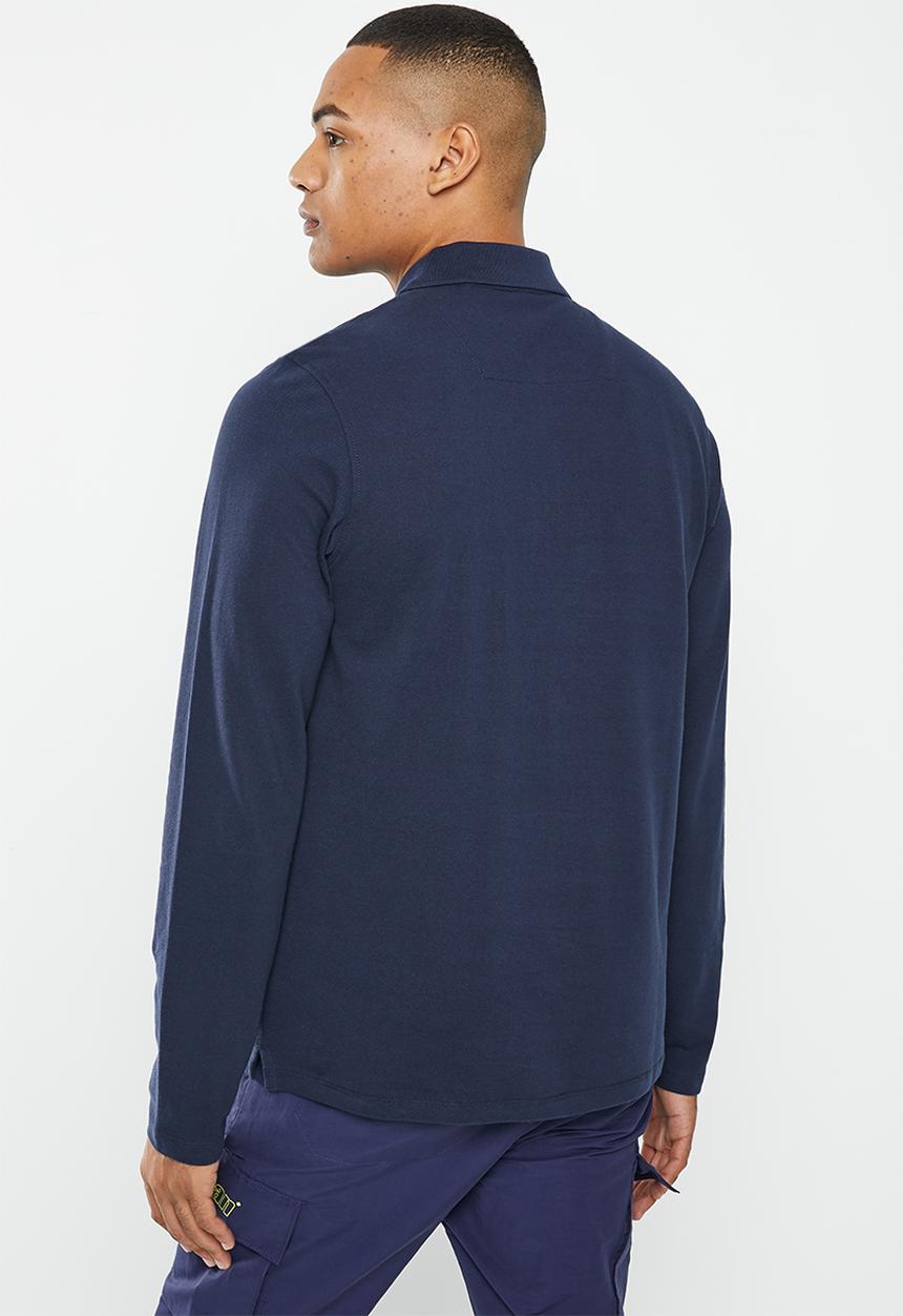 urban° - Mens urban core long sleeve golfer - navy