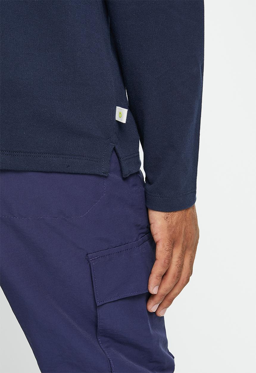 urban° - Mens urban core long sleeve golfer - navy