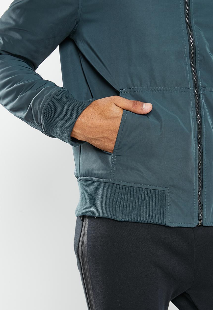 urban° - Mens urban nylon fashion jacket bomber - navy