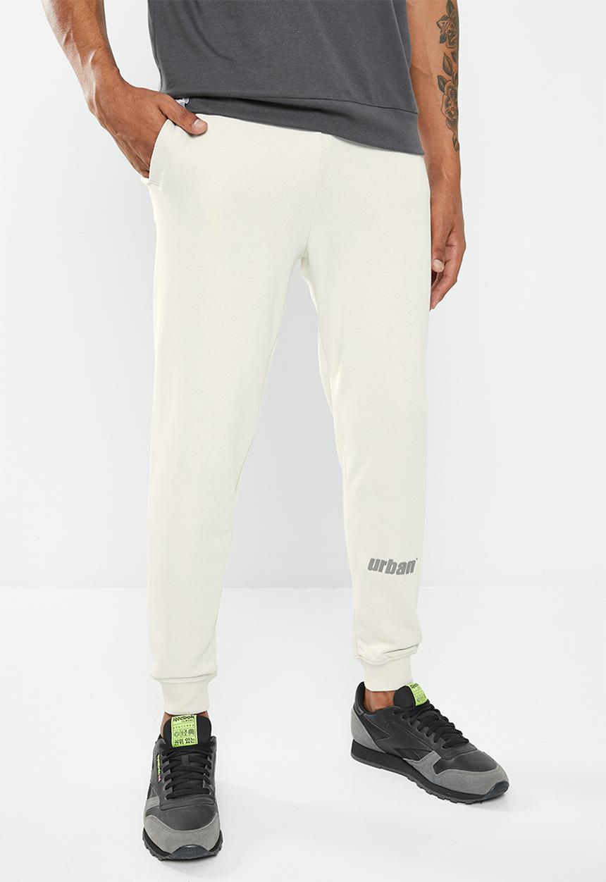 urban° - Mens urban core fleece jogger - oyster mushroom