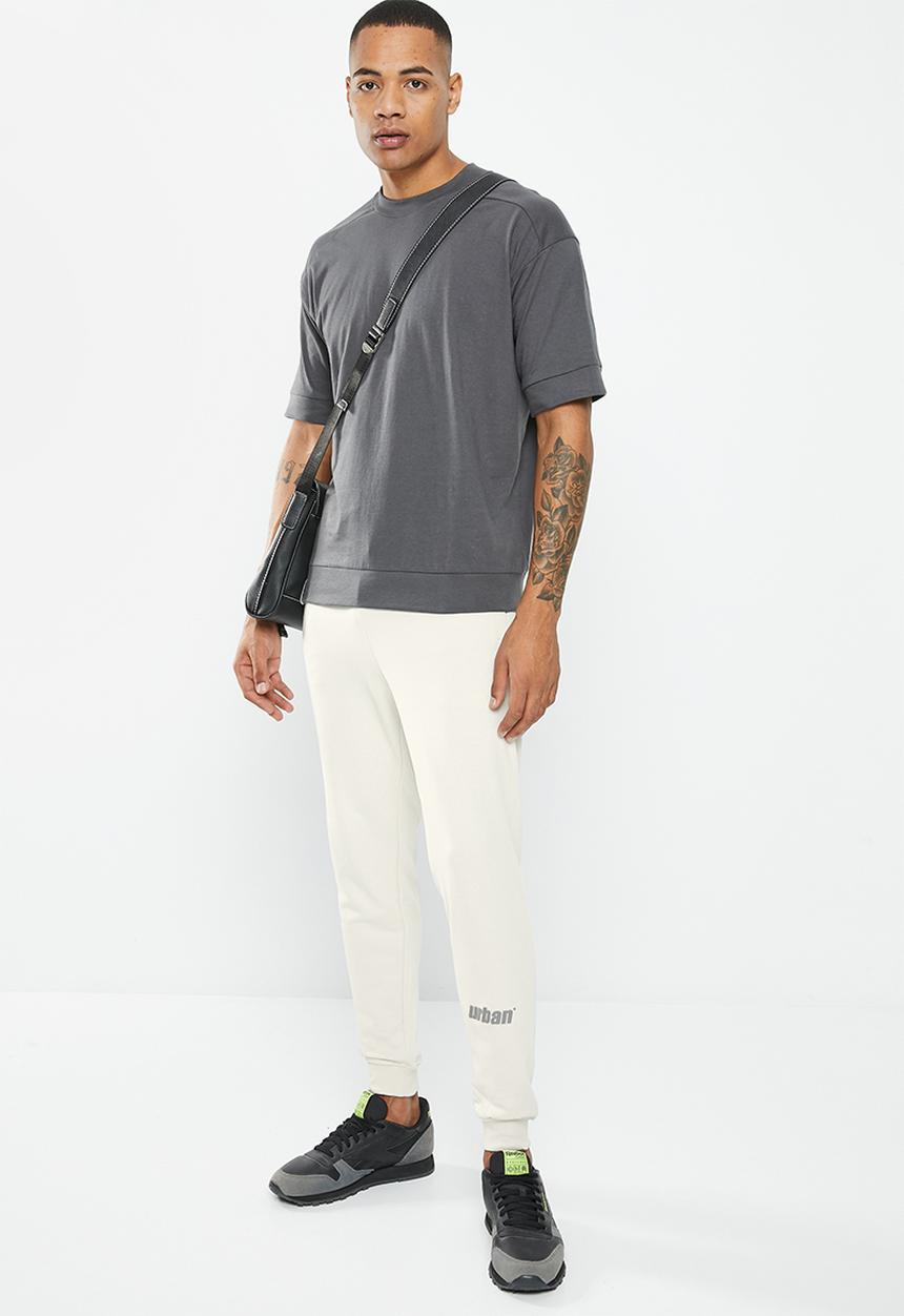 urban° - Mens urban core fleece jogger - oyster mushroom