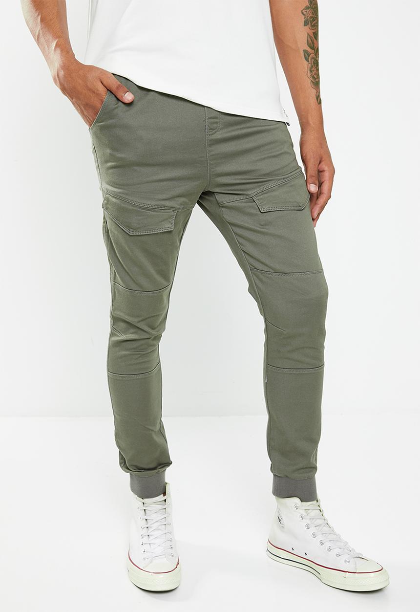 Aca Joe - Mens aca joe twilll jogger - fatigue