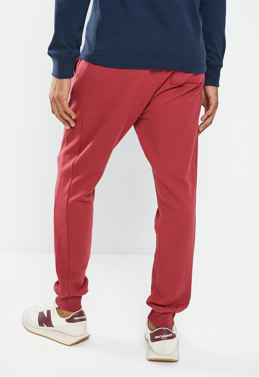 Aca Joe - Mens aca joe small logo jogger - maroon