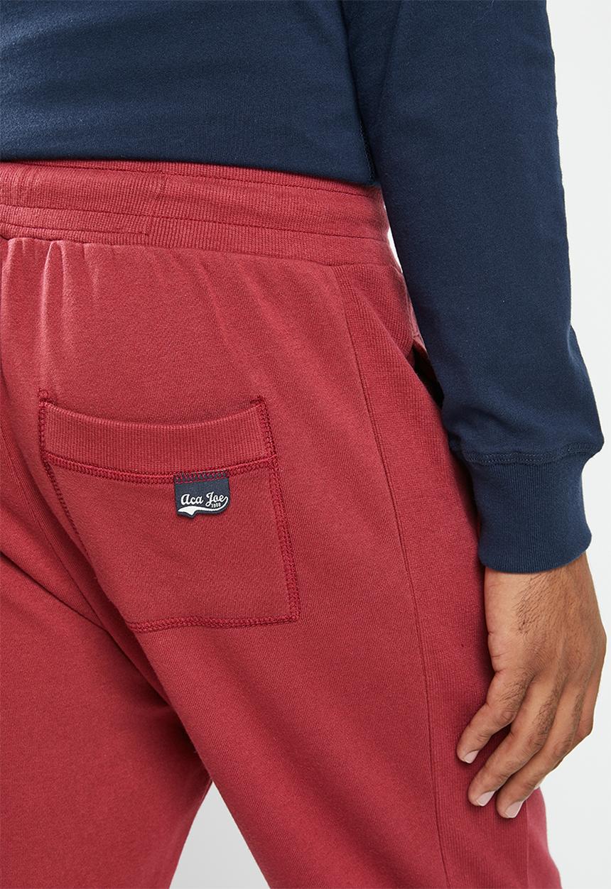 Aca Joe - Mens aca joe small logo jogger - maroon