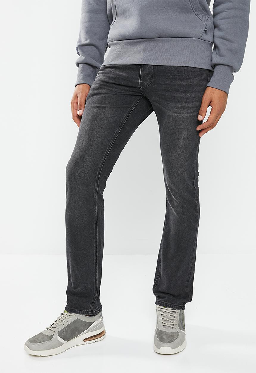 Aca Joe - Mens aca joe straight leg jeans - black
