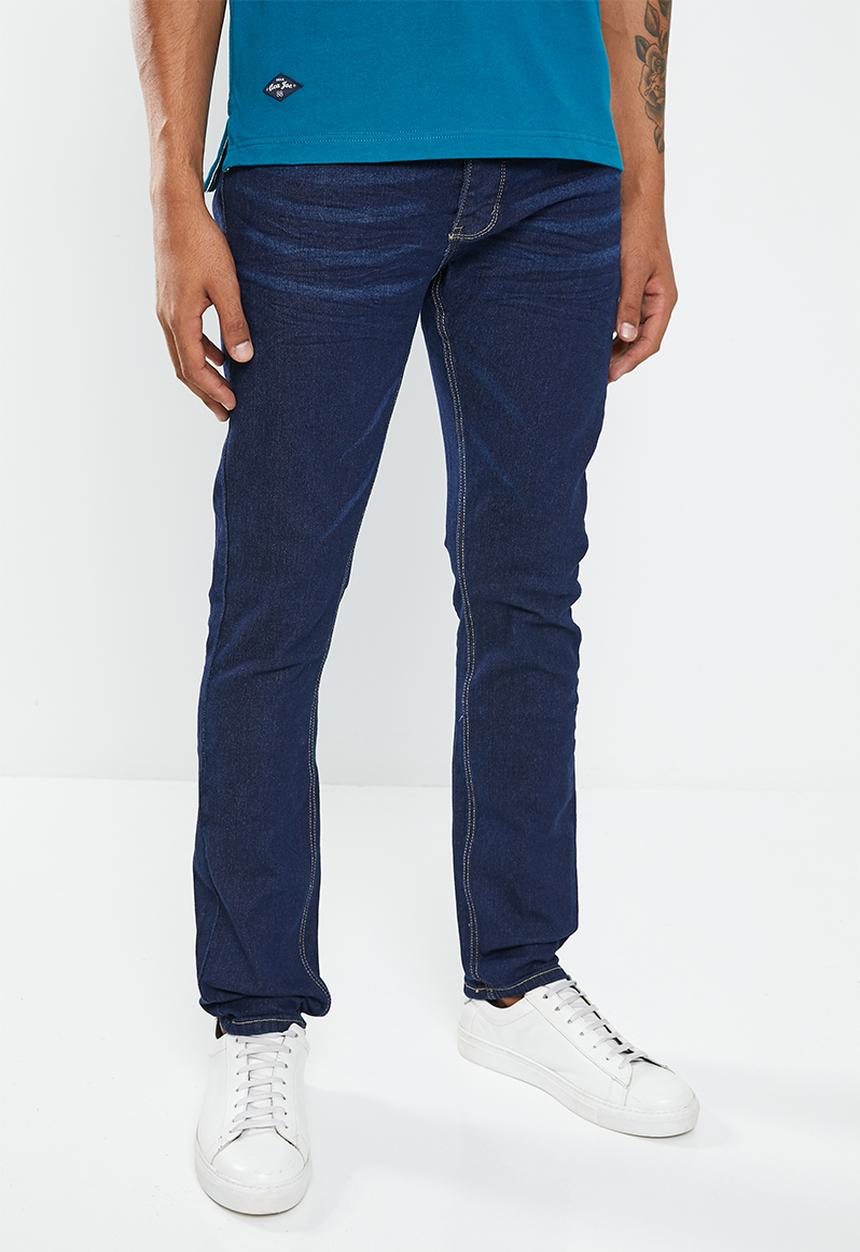 Aca Joe - Mens aca joe skinny denim jeans - dark wash