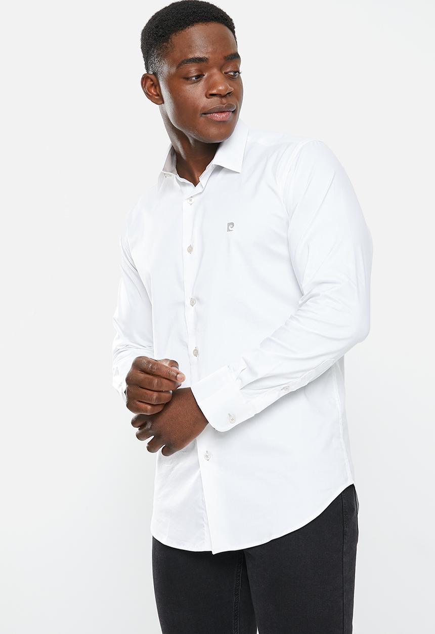 Pierre Cardin - Plain stretch classic collar formal shirt - white 