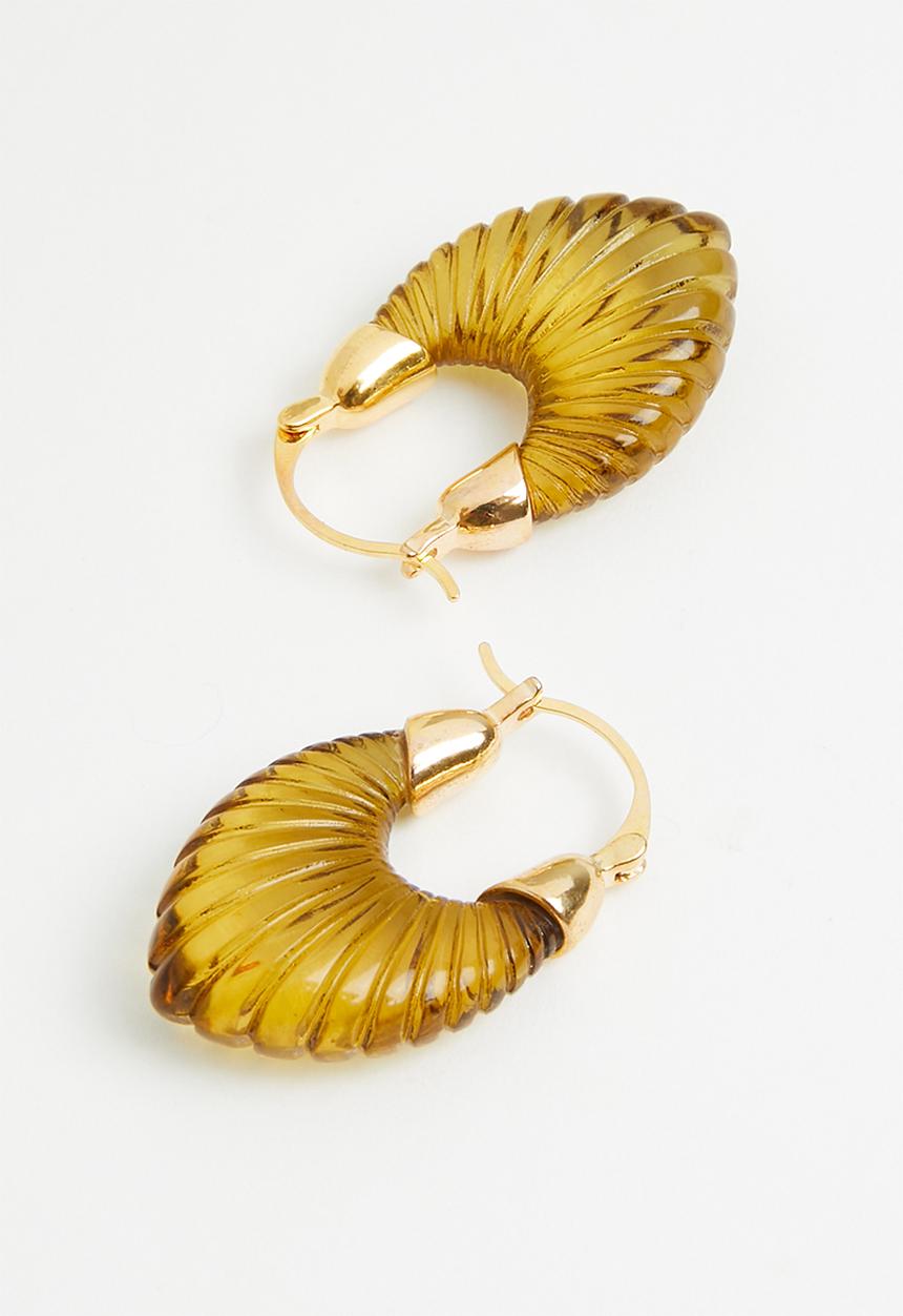 Superbalist - Freya hoop earrings - brown