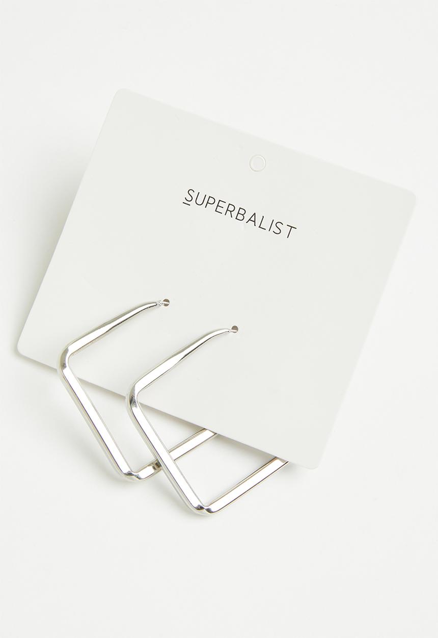 Superbalist - Square hoop earrings - silver