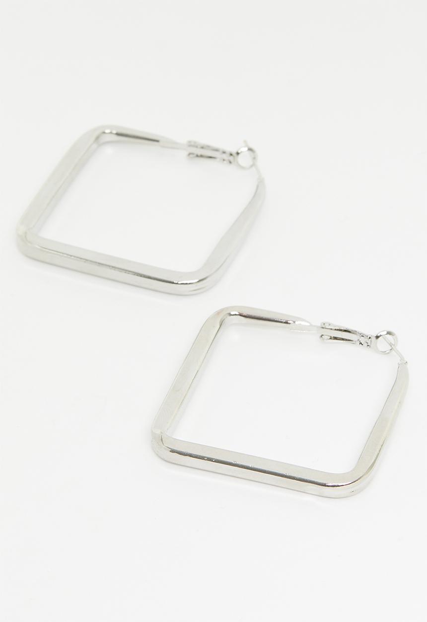 Superbalist - Square hoop earrings - silver