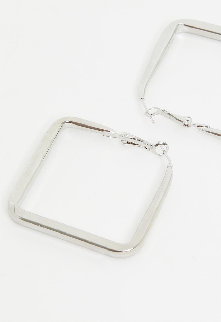 Superbalist - Square hoop earrings - silver