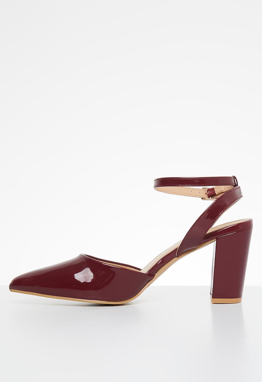 Superbalist - Juliette anklestrap block heel - burgundy