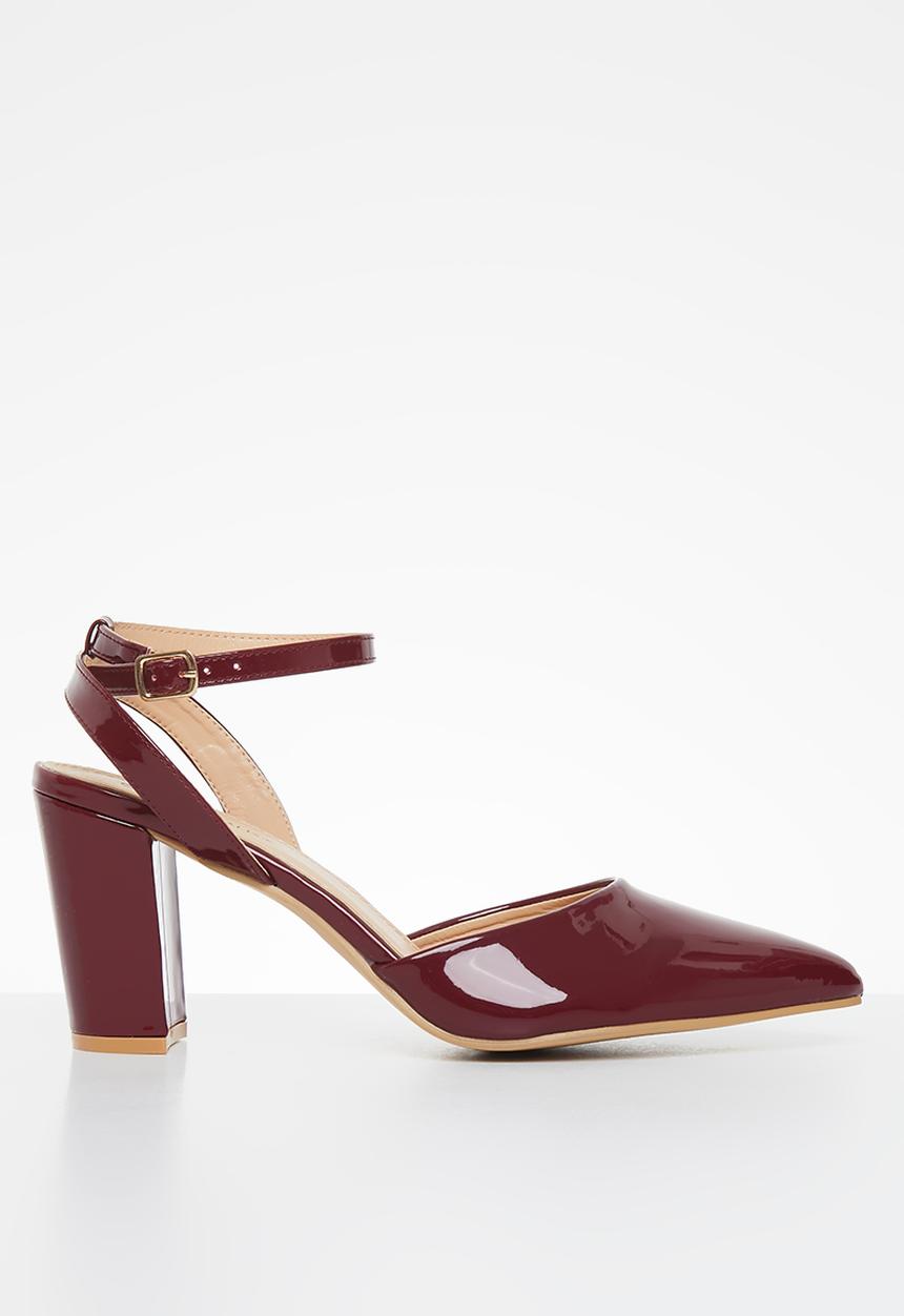 Superbalist - Juliette anklestrap block heel - burgundy