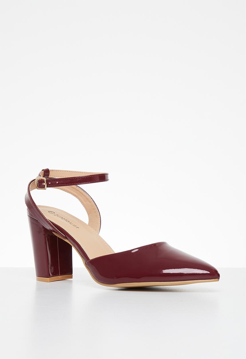 Superbalist - Juliette anklestrap block heel - burgundy