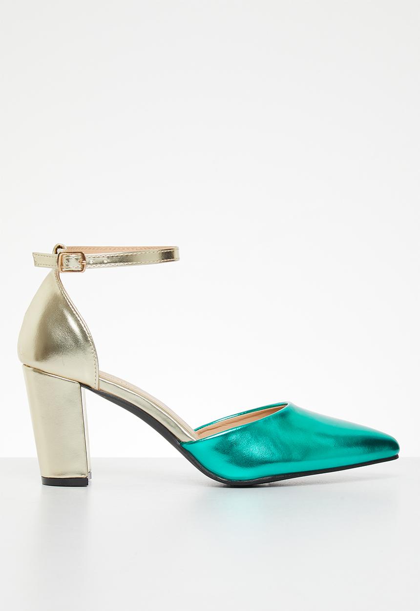 Superbalist - Zoe anklestrap block heel - green
