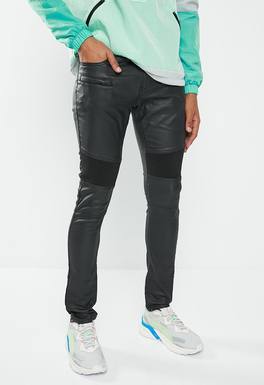 Cutty - Austin  coated denim jean - black