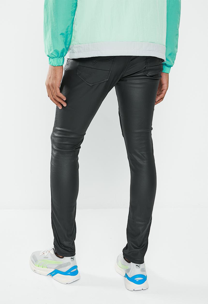 Cutty - Austin  coated denim jean - black