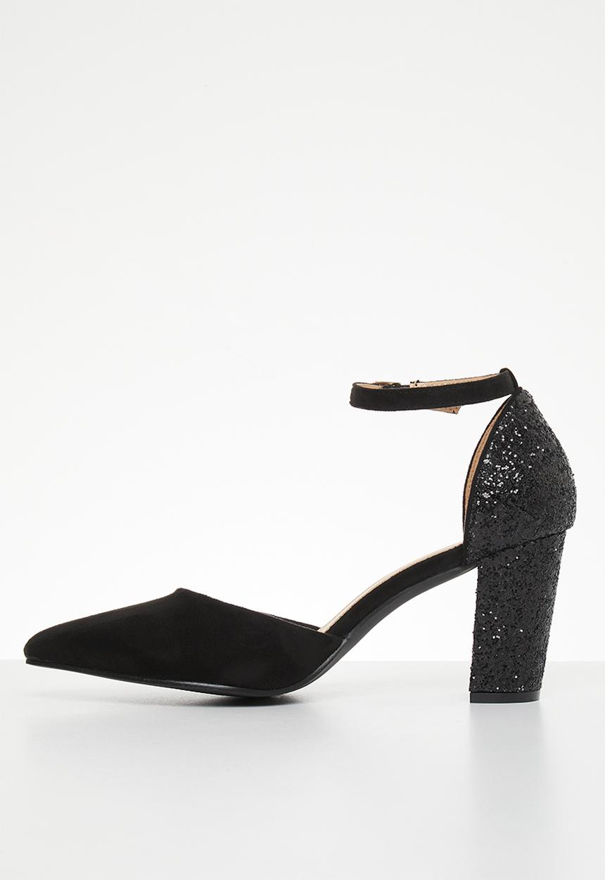 MILLA - Bonita anklestrap block heel - black
