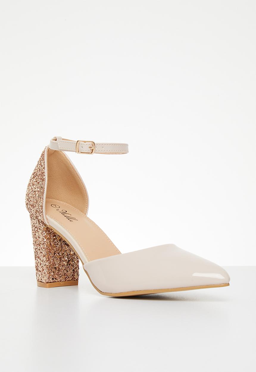 MILLA - Bonita anklestrap block heel - cream