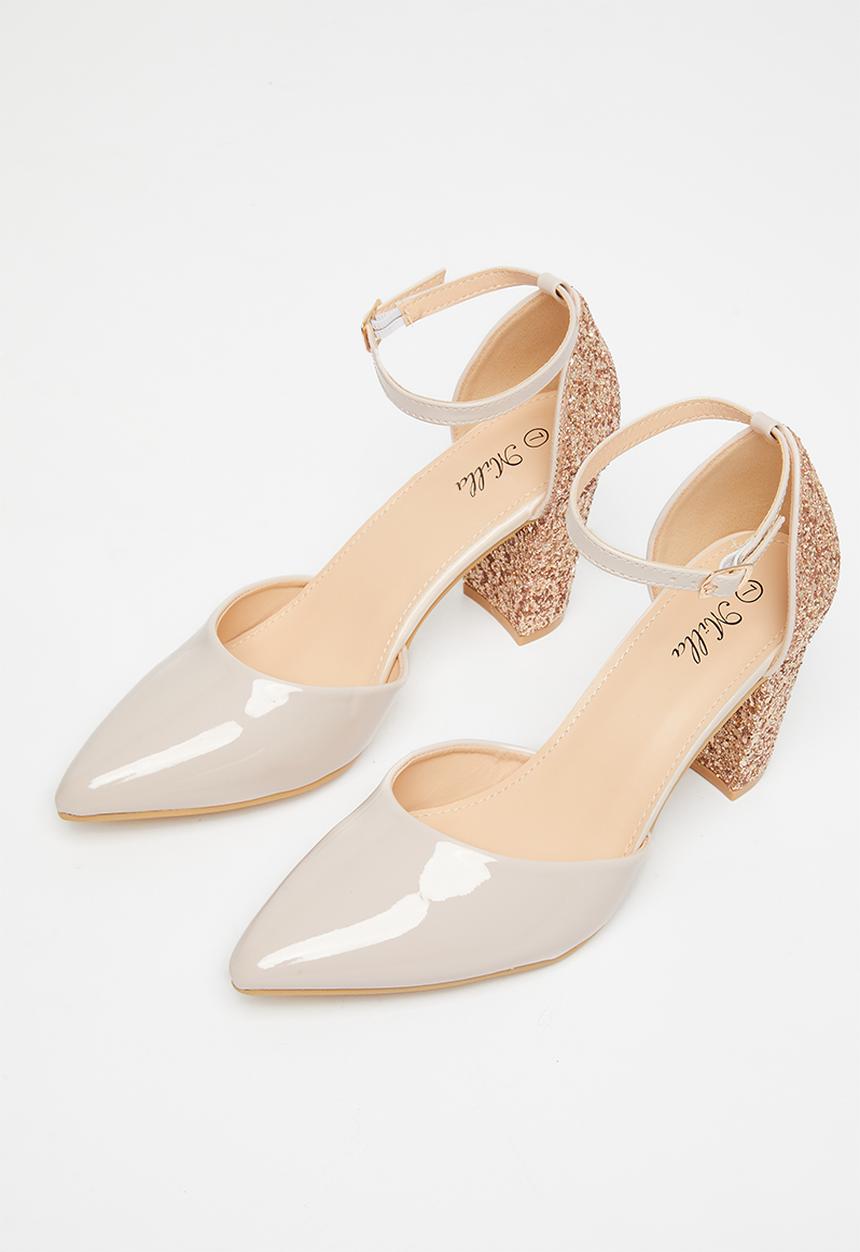 MILLA - Bonita anklestrap block heel - cream
