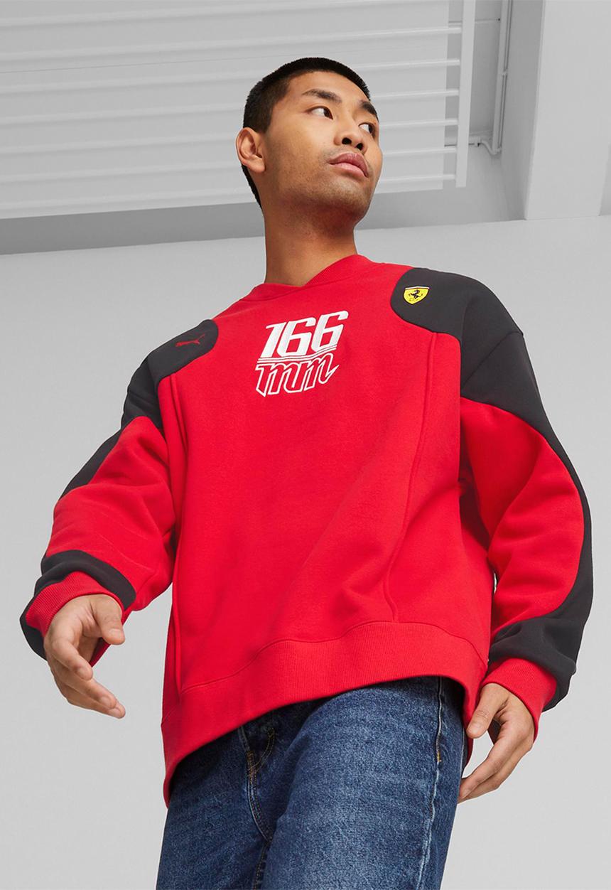 PUMA - Ferrari race statement sweat crew - rosso corsa