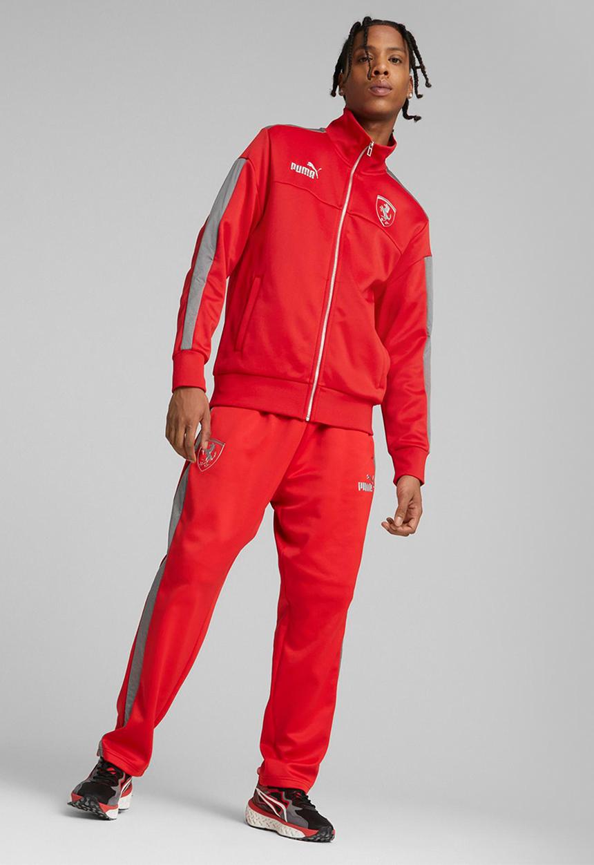 PUMA - Ferrari race mt7 monochrome track jacket - rosso corsa