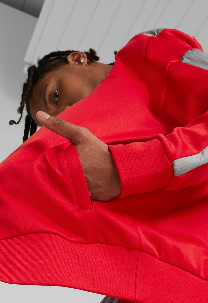 PUMA - Ferrari race mt7 monochrome track jacket - rosso corsa