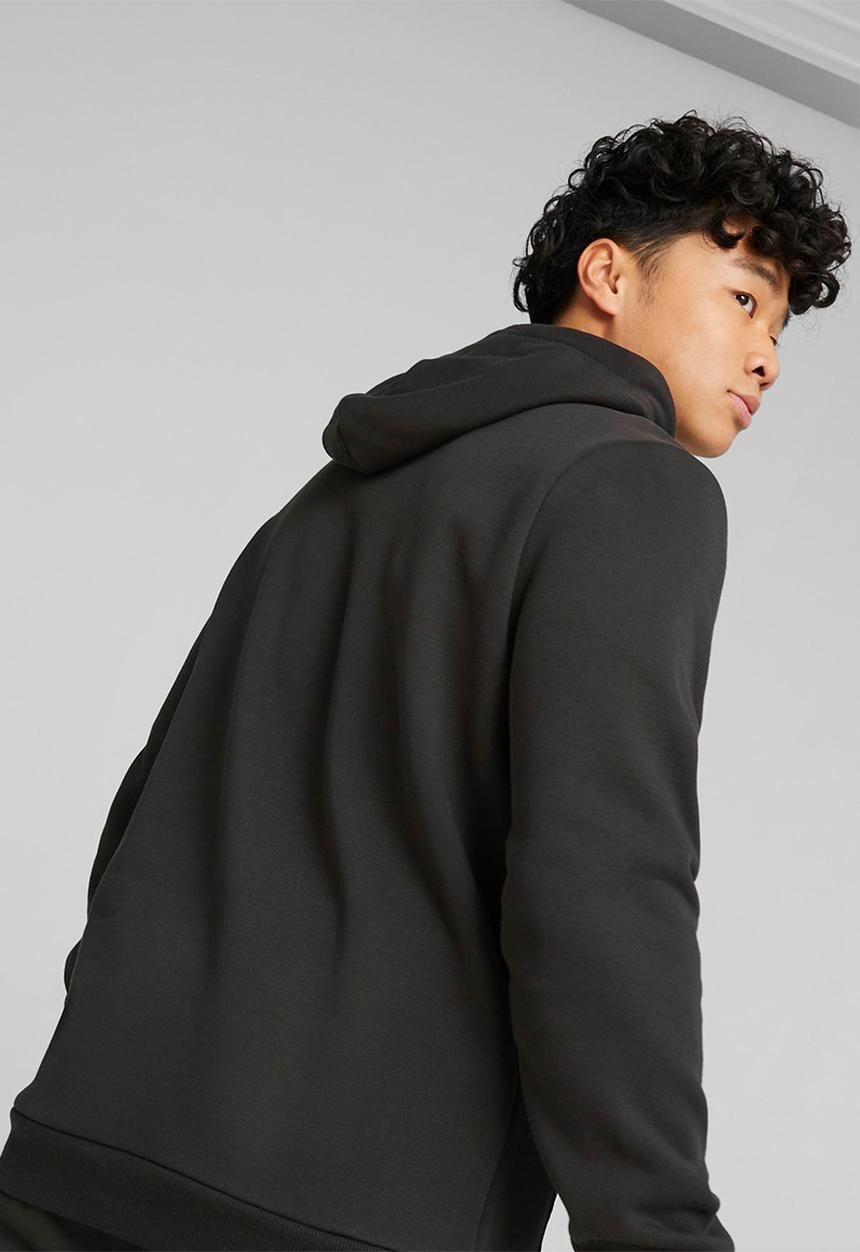 PUMA - Ess+ logo power hoodie fl - puma black-warm earth