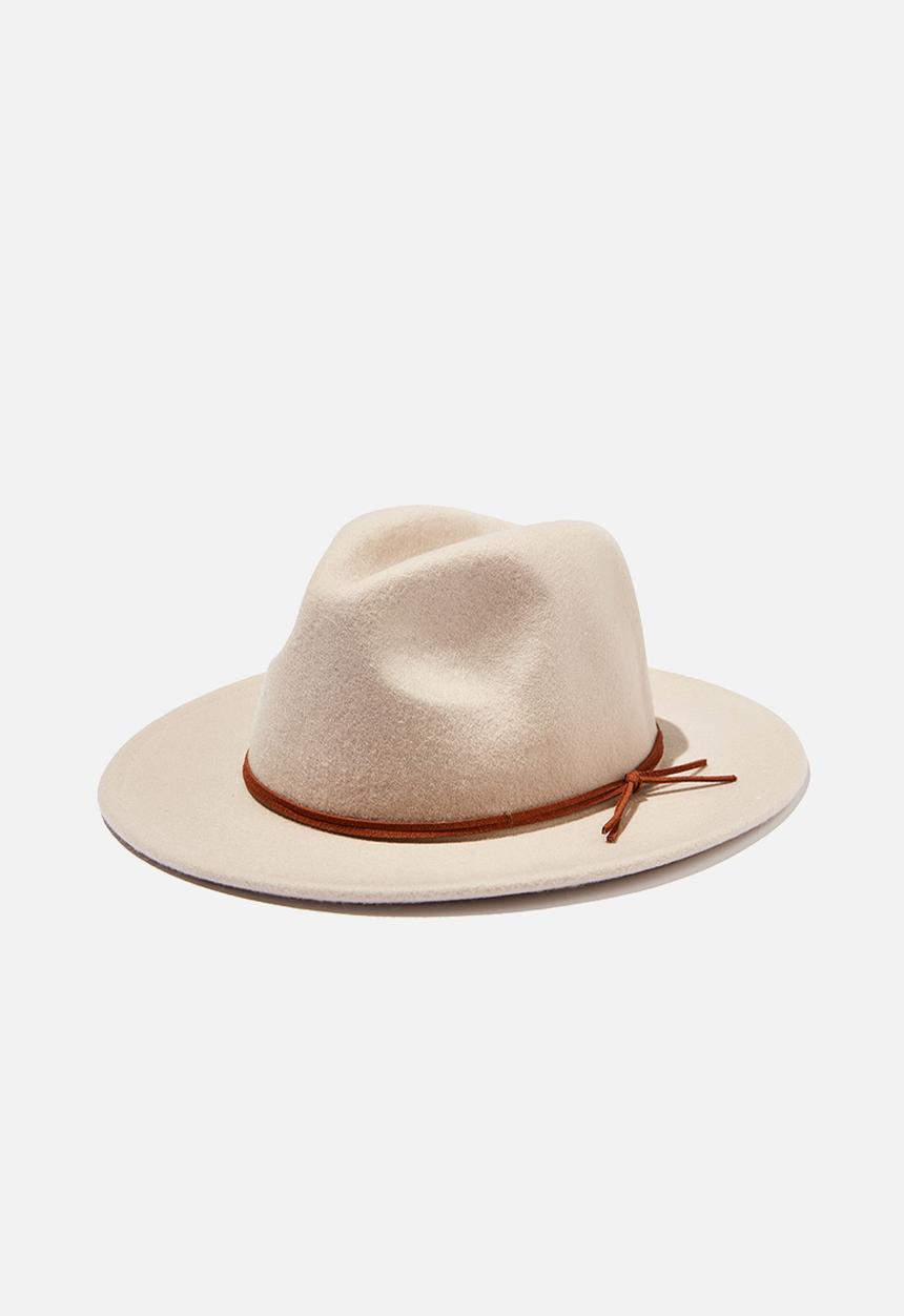 Cotton On - Kids wide brim hat - washed stone/ties