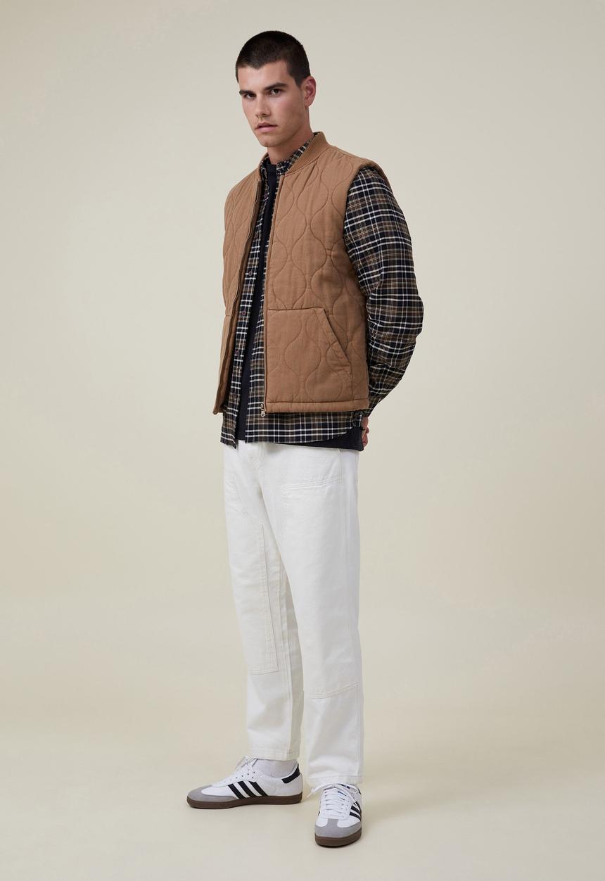 Cotton On - Brooklyn long sleeve shirt - black oxford check