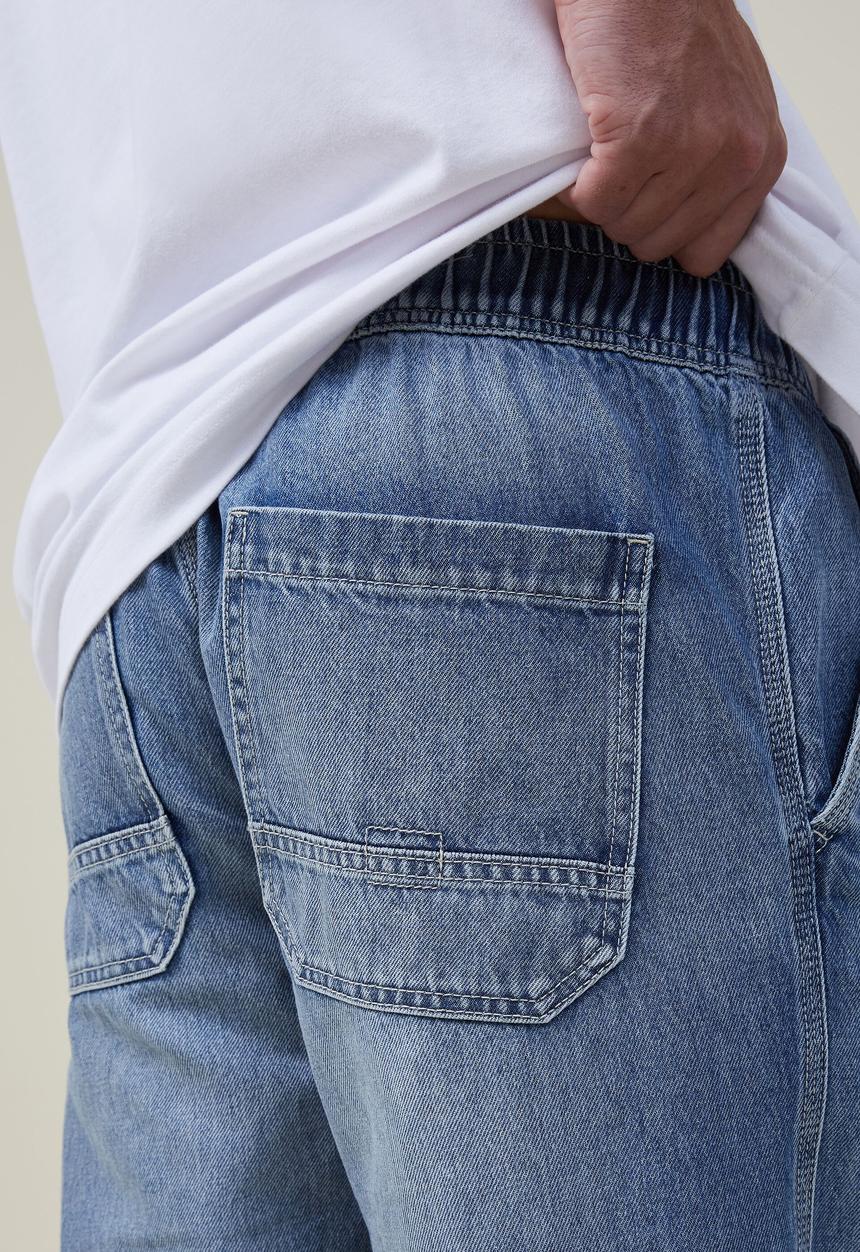 Cotton On - Elastic worker jean - garage blue
