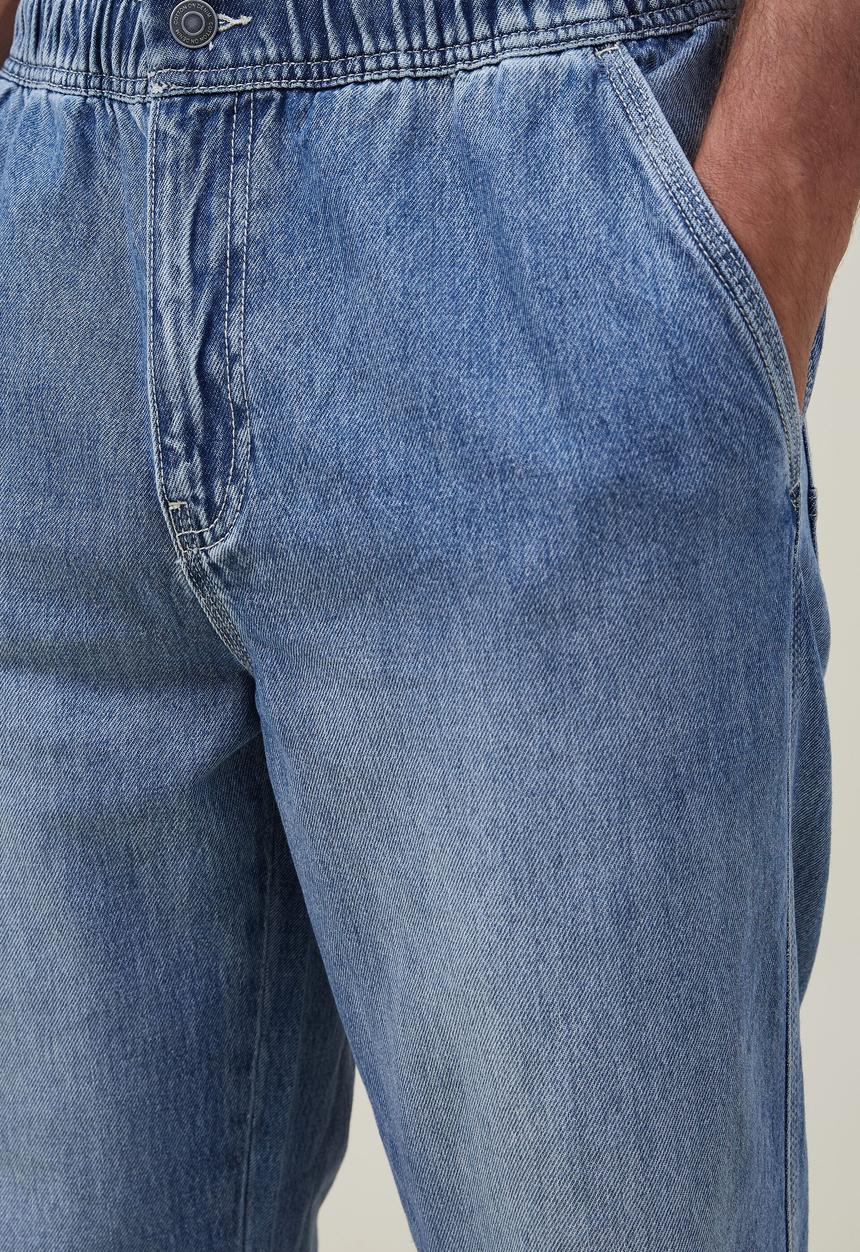 Cotton On - Elastic worker jean - garage blue