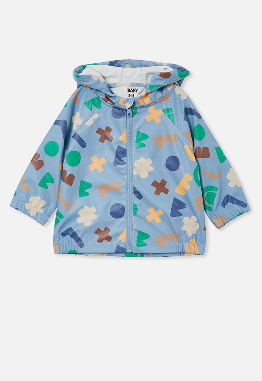 Cotton On - Rio baby raincoat - dusty blue/multi cut me out