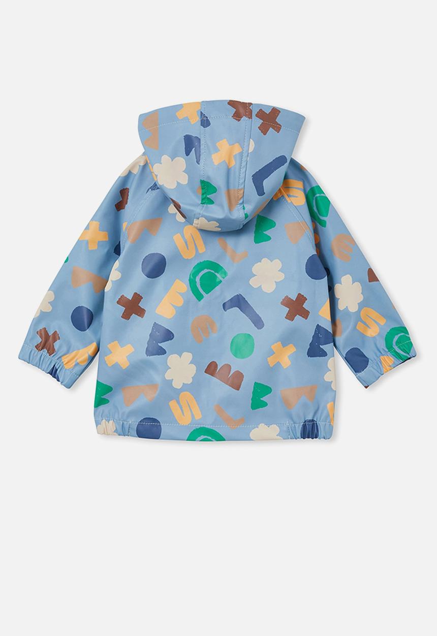 Cotton On - Rio baby raincoat - dusty blue/multi cut me out