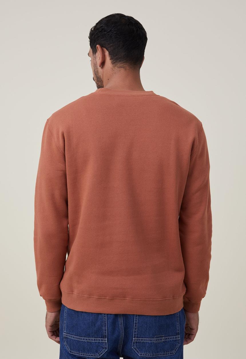 Cotton On - Graphic crew fleece - terracotta/nyc