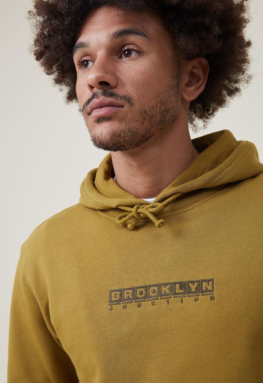 Cotton On - Graphic fleece pullover - kelp/brooklyn junction
