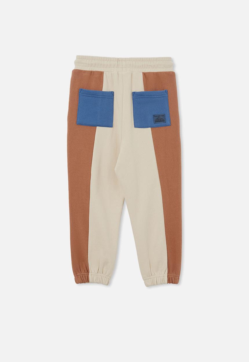 Cotton On - Unisex Organic Danny Fleece Trackpant - Coco Jumbo/Rainy Day/Future Is Yours