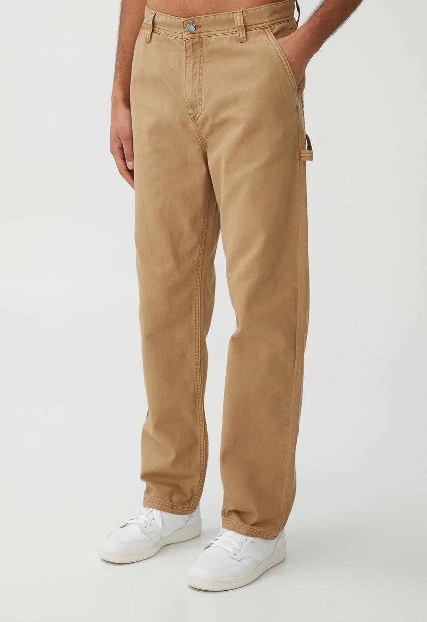 Cotton On - Loose fit pant - carpenter camel brown