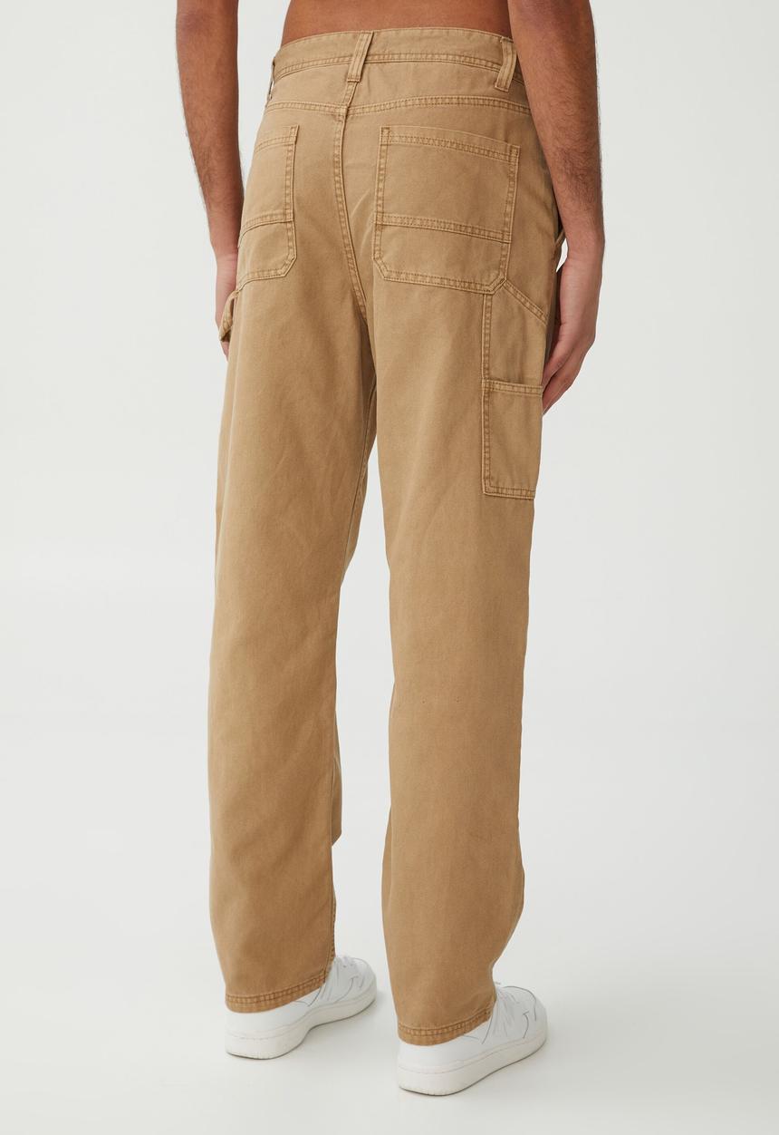Cotton On - Loose fit pant - carpenter camel brown