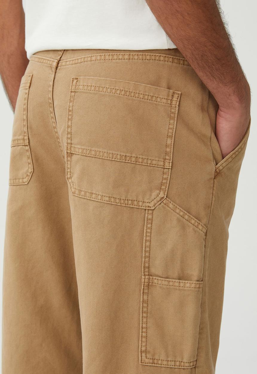 Cotton On - Loose fit pant - carpenter camel brown
