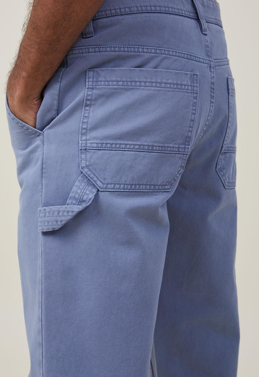 Cotton On - Loose fit pant - carpenter steel blue twill