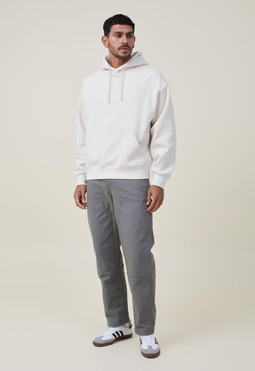 Cotton On - Loose fit pant - double knee washed forest