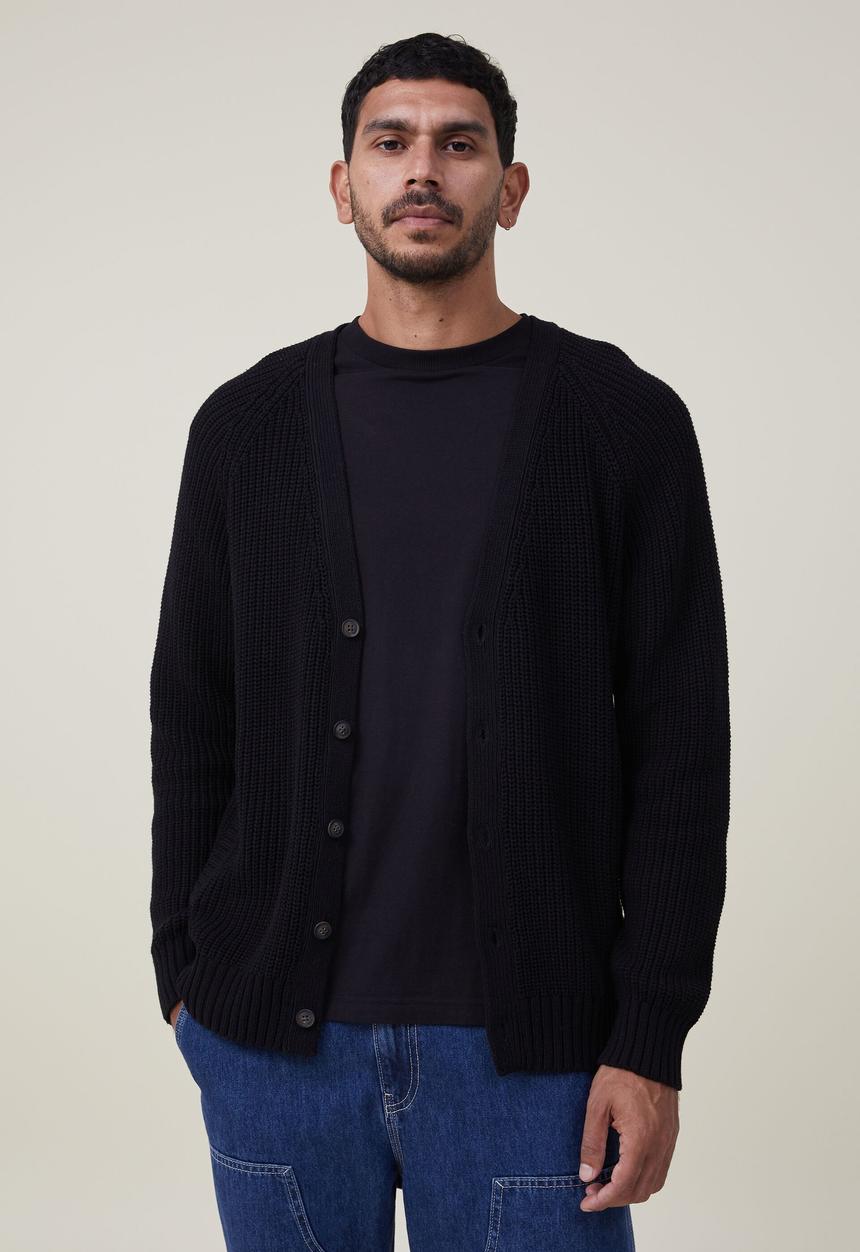 Cotton On - Military cardigan - black