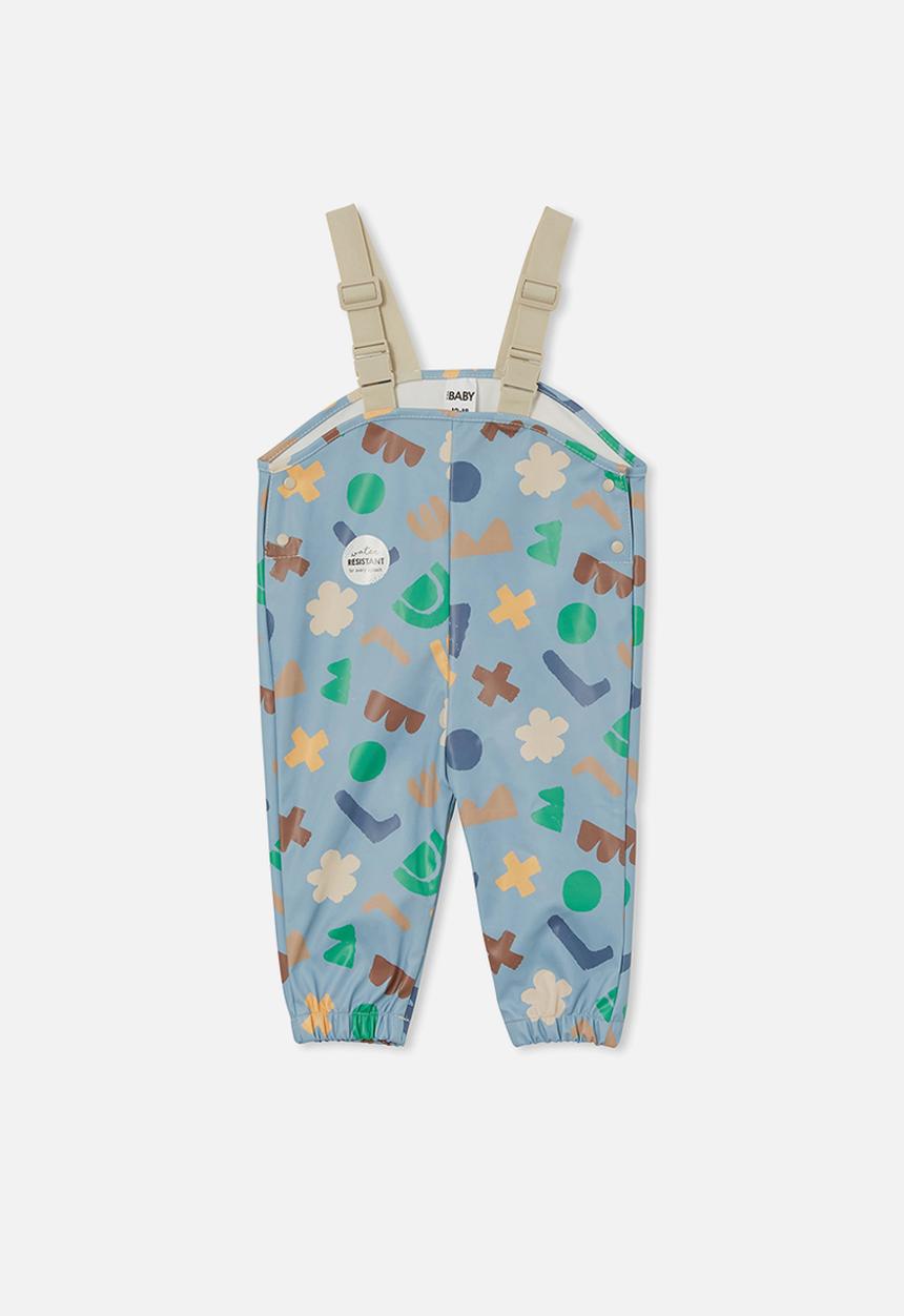 Cotton On - Vivi splash overall - dusty blue/multi cut me out