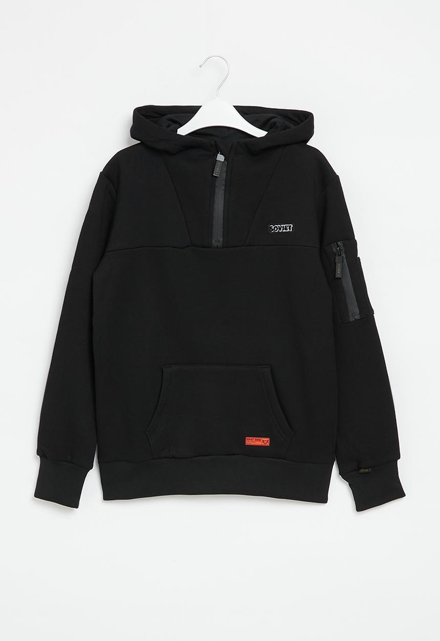 SOVIET - Boys pull over hoody - black 1