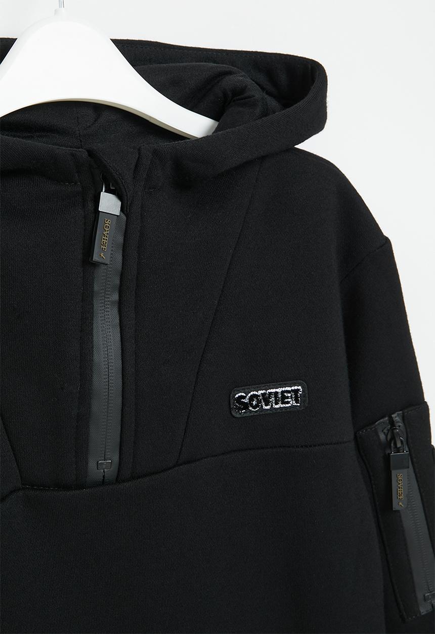 SOVIET - Boys pull over hoody - black 1